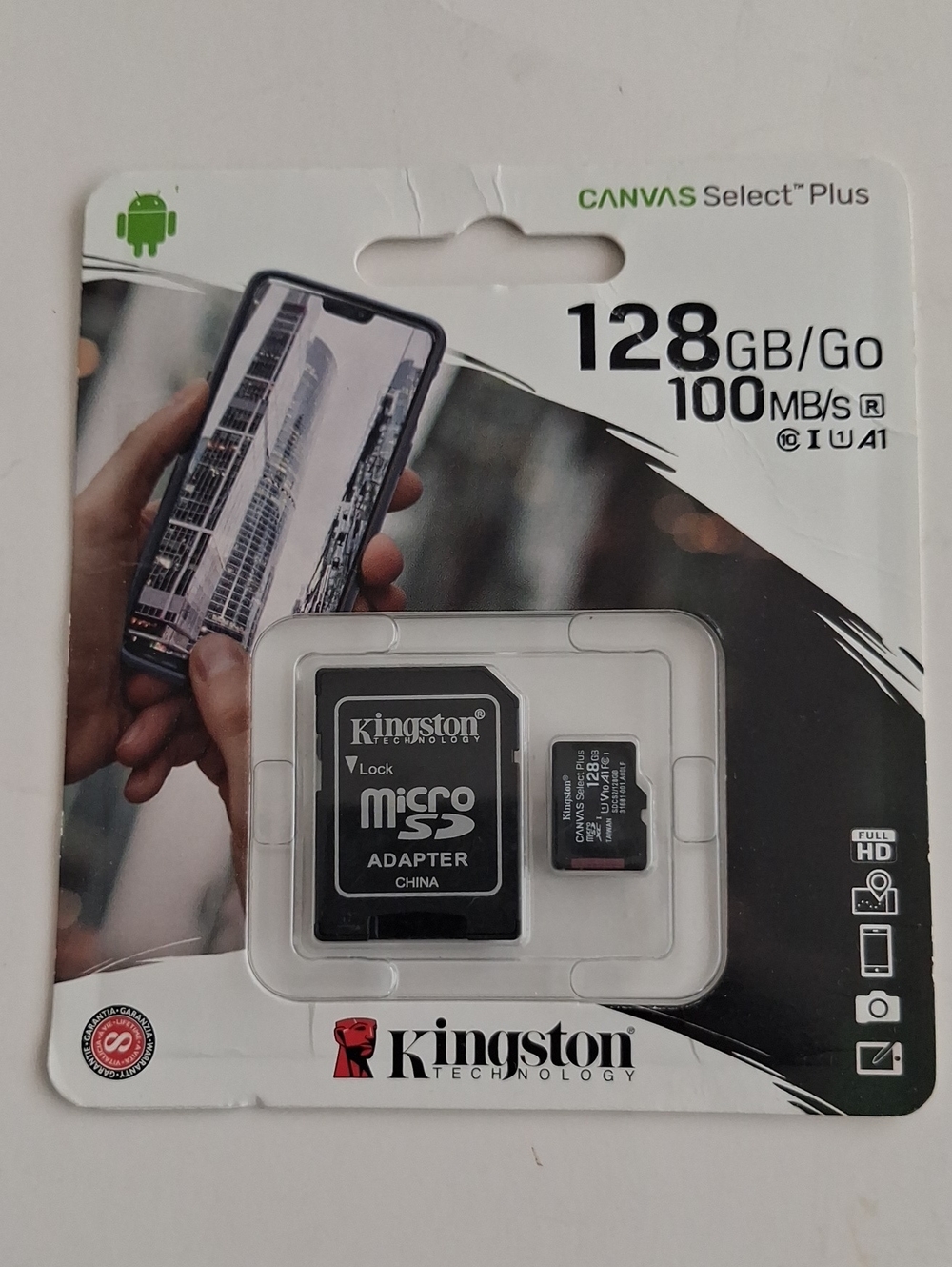 Kingston 128GB microSD Card and Adapter - Black